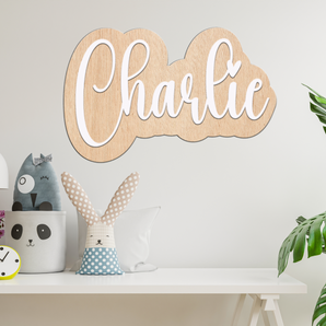 Custom Nursery Name Sign, Wooden Baby Name Sign