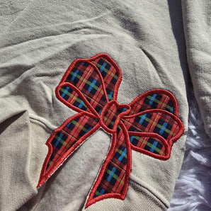 EMBROIDERED Side Bow Custom Mama Applique Sweatshirt