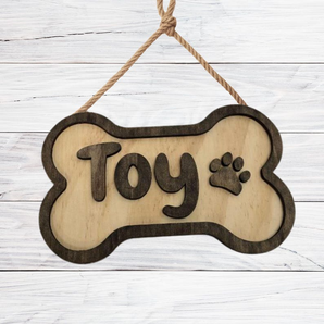 Custom Wooden Dog Name Tag